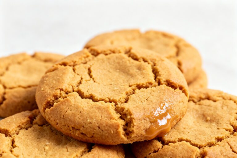 Air fryer peanut butter cookies with soft chewy centers, golden edges, and rich peanut butter flavor, served as an easy homemade dessert fresh from the air fryer.