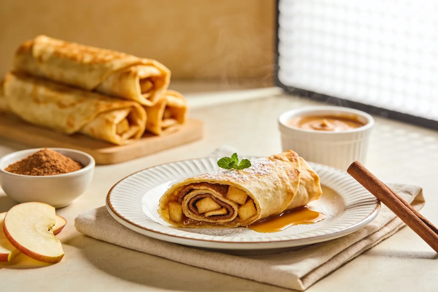 Air Fryer Apple Taquitos