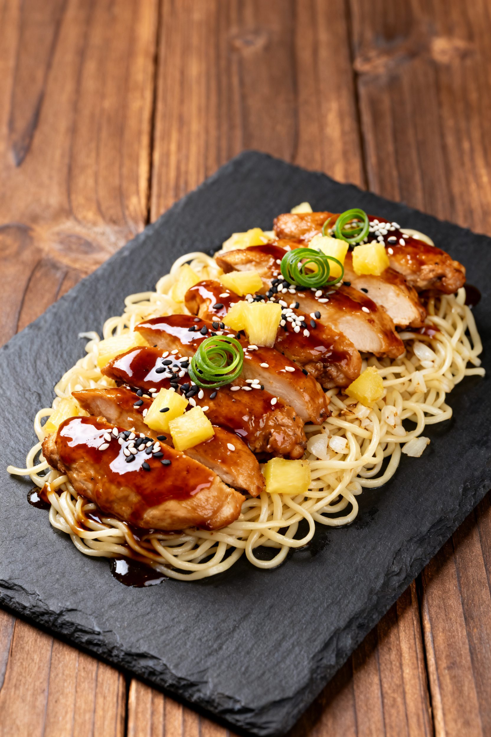 Final dish presentation: Restaurant-quality plate of Air Fryer Chicken Teriyaki with a quick set gla